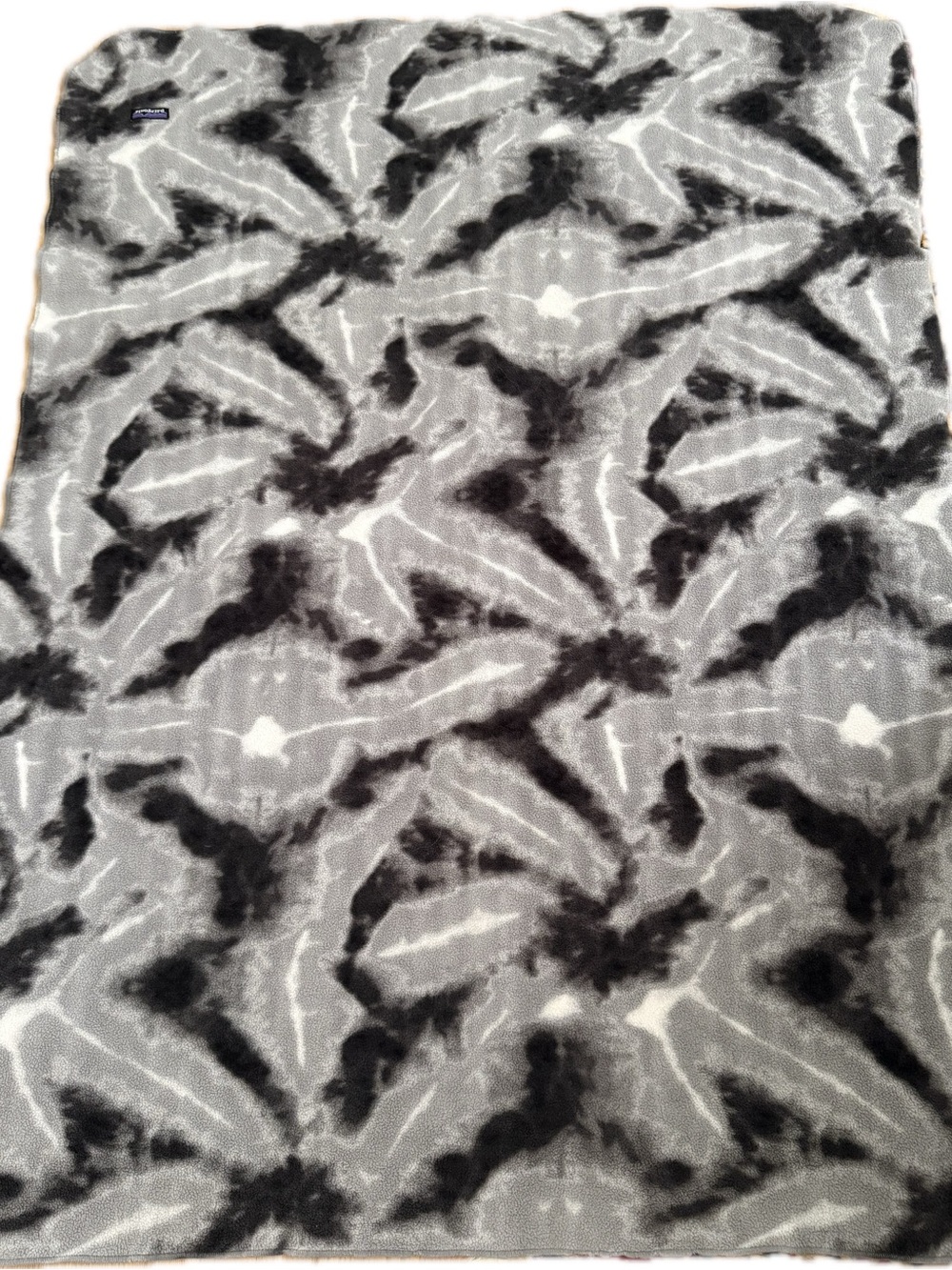 Patagonia kids print lightweight Synchilla Fleece throw blanket camp pets GUC
